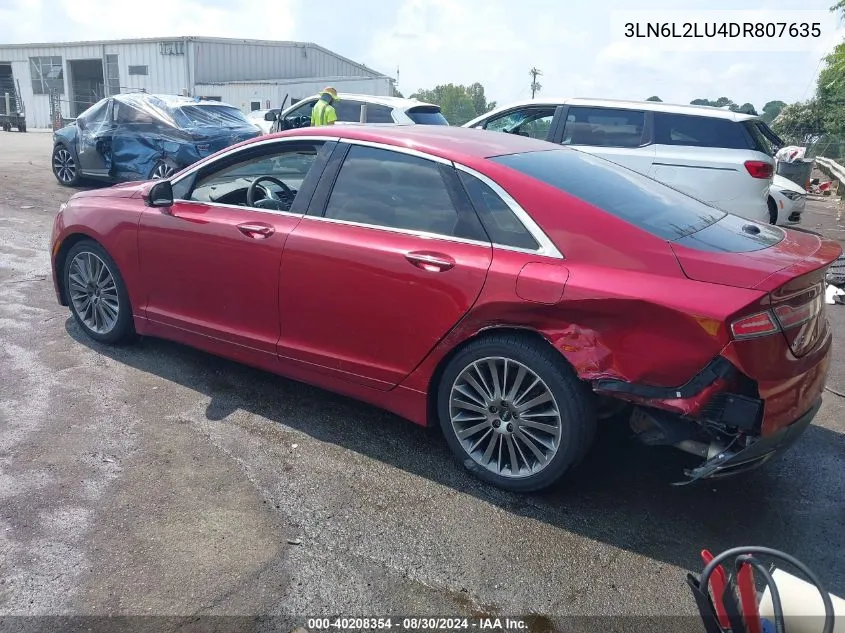 2013 Lincoln Mkz Hybrid VIN: 3LN6L2LU4DR807635 Lot: 40208354