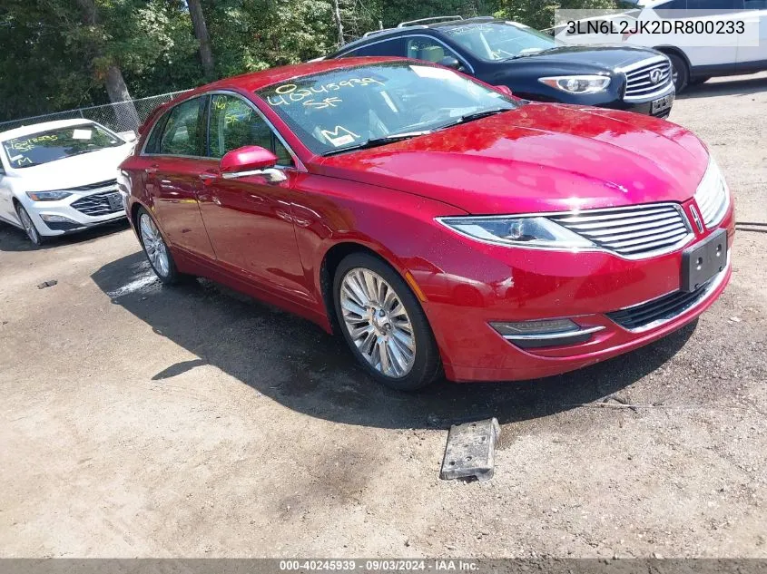 2013 Lincoln Mkz VIN: 3LN6L2JK2DR800233 Lot: 40245939