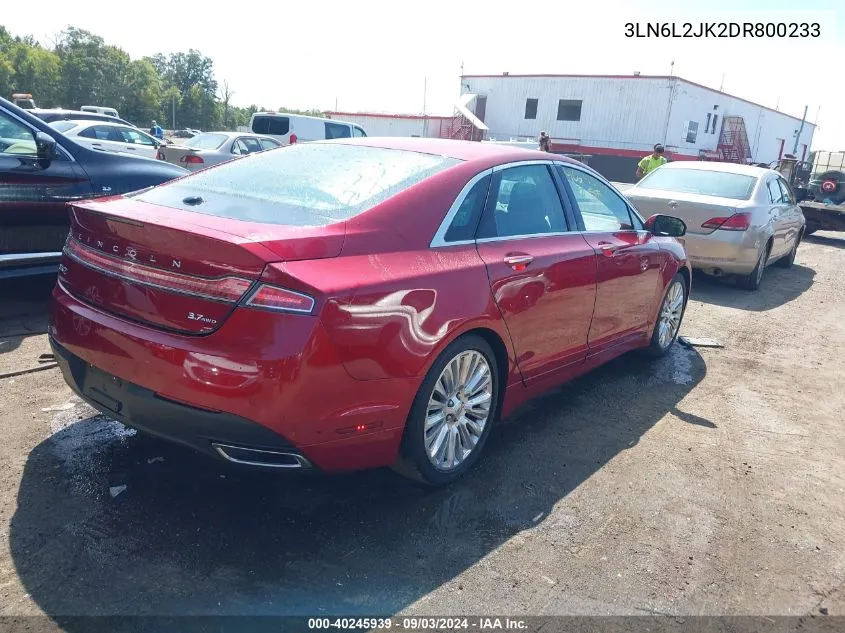 3LN6L2JK2DR800233 2013 Lincoln Mkz