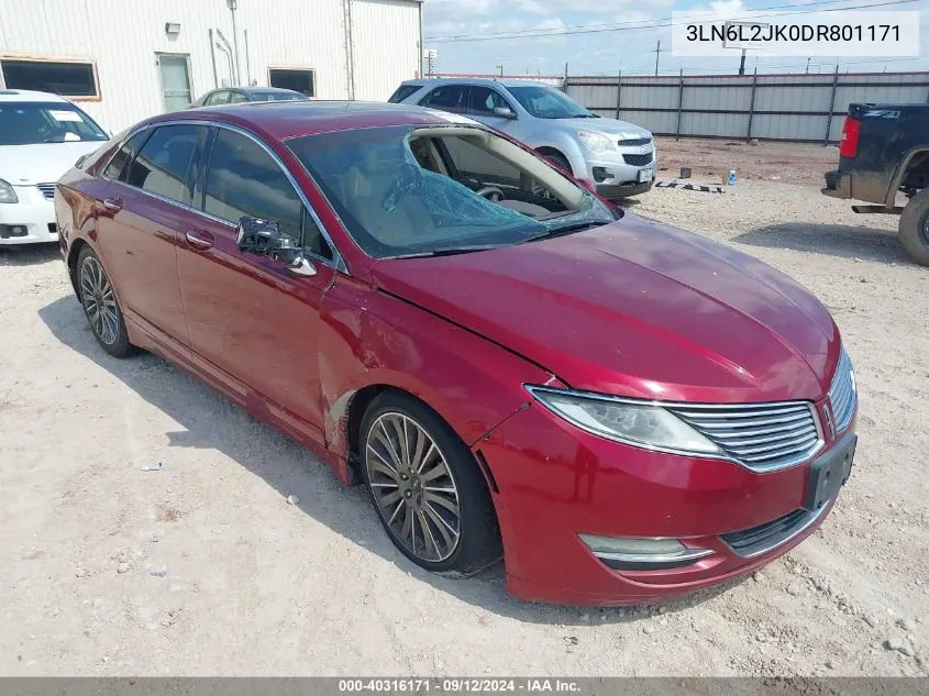 2013 Lincoln Mkz VIN: 3LN6L2JK0DR801171 Lot: 40316171