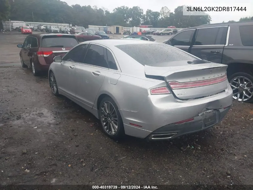 2013 Lincoln Mkz VIN: 3LN6L2GK2DR817444 Lot: 40319739