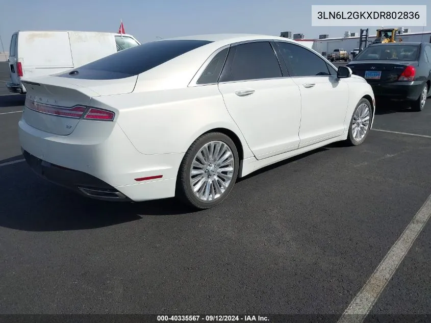 2013 Lincoln Mkz VIN: 3LN6L2GKXDR802836 Lot: 40335567