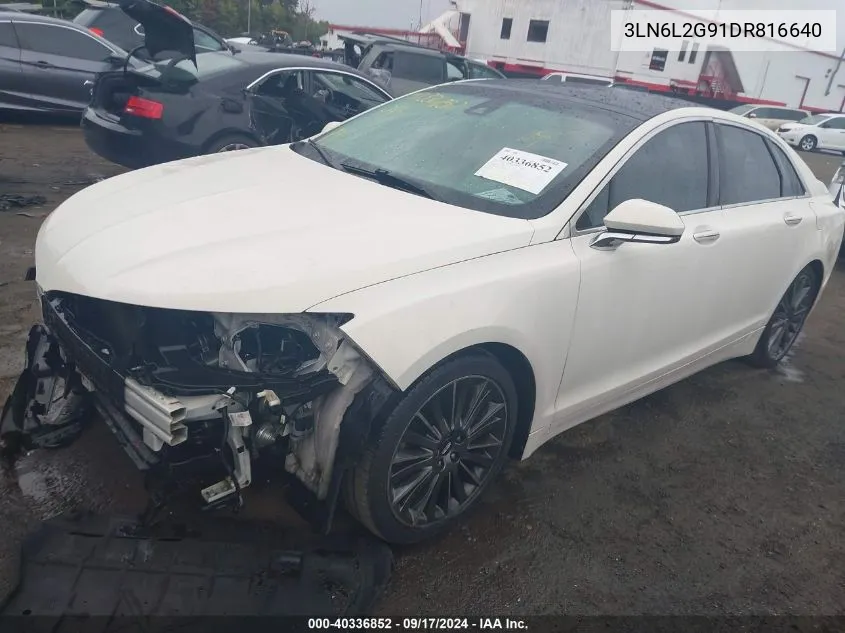 2013 Lincoln Mkz VIN: 3LN6L2G91DR816640 Lot: 40336852