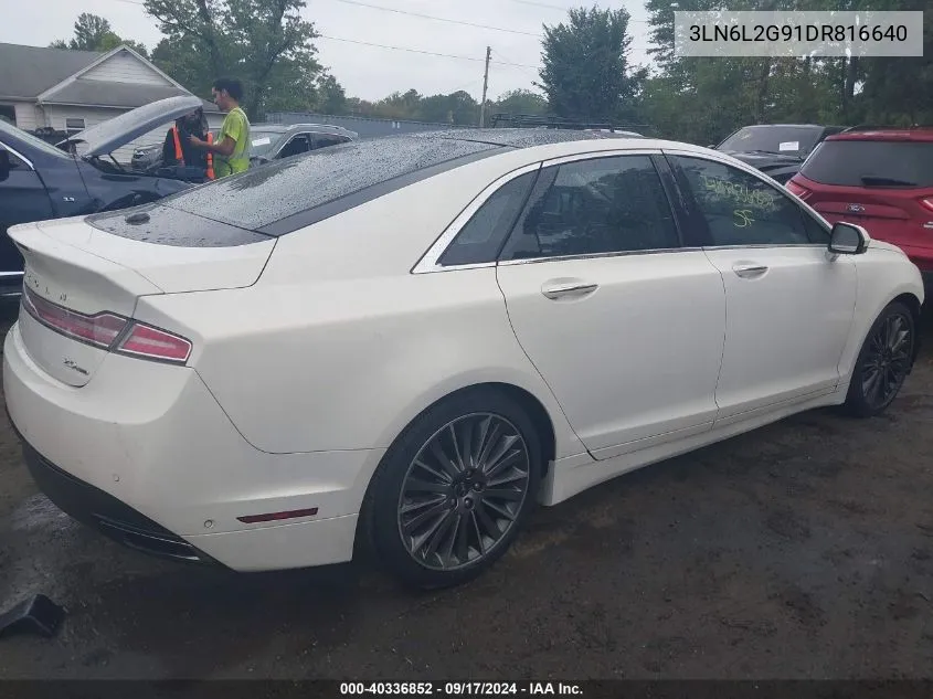 2013 Lincoln Mkz VIN: 3LN6L2G91DR816640 Lot: 40336852