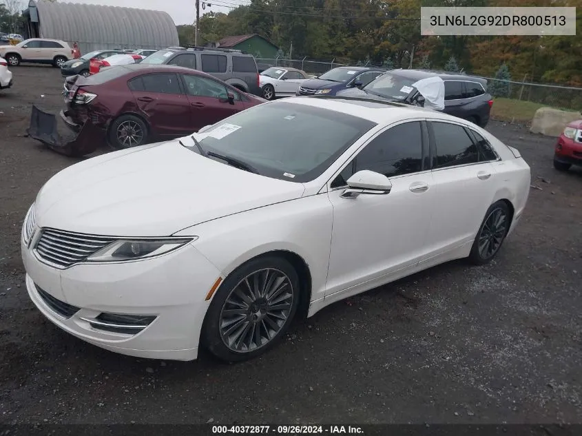 2013 Lincoln Mkz VIN: 3LN6L2G92DR800513 Lot: 40372877