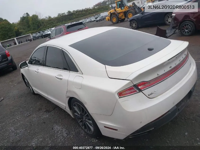 2013 Lincoln Mkz VIN: 3LN6L2G92DR800513 Lot: 40372877