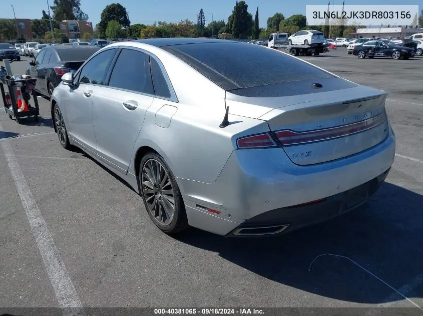 2013 Lincoln Mkz VIN: 3LN6L2JK3DR803156 Lot: 40381065