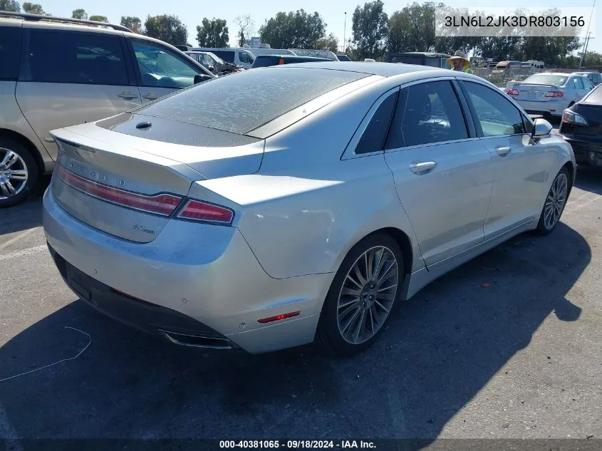 2013 Lincoln Mkz VIN: 3LN6L2JK3DR803156 Lot: 40381065