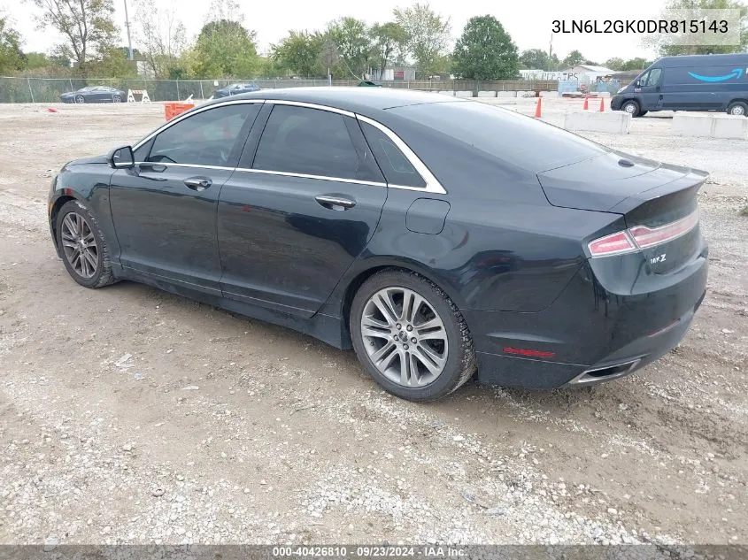 2013 Lincoln Mkz VIN: 3LN6L2GK0DR815143 Lot: 40426810