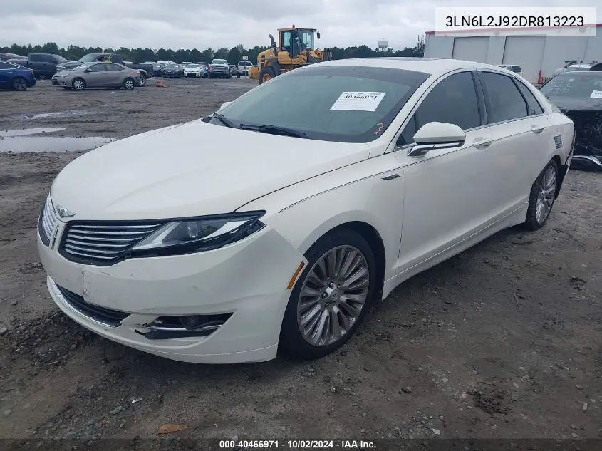 2013 Lincoln Mkz VIN: 3LN6L2J92DR813223 Lot: 40466971