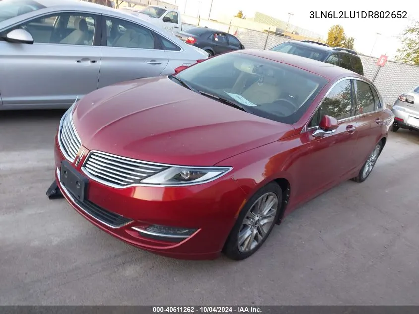 2013 Lincoln Mkz Hybrid VIN: 3LN6L2LU1DR802652 Lot: 40511262