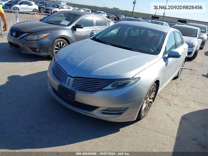 2013 Lincoln Mkz VIN: 3LN6L2G92DR828456 Lot: 40540558