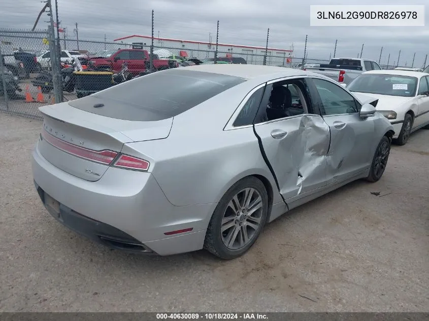 2013 Lincoln Mkz VIN: 3LN6L2G90DR826978 Lot: 40630089