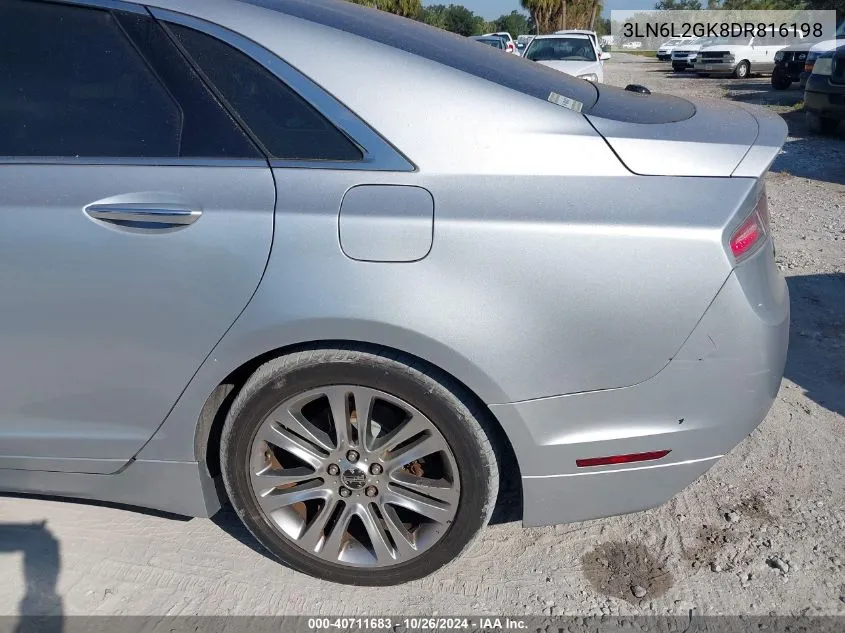 2013 Lincoln Mkz VIN: 3LN6L2GK8DR816198 Lot: 40711683