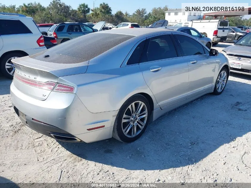 2013 Lincoln Mkz VIN: 3LN6L2GK8DR816198 Lot: 40711683