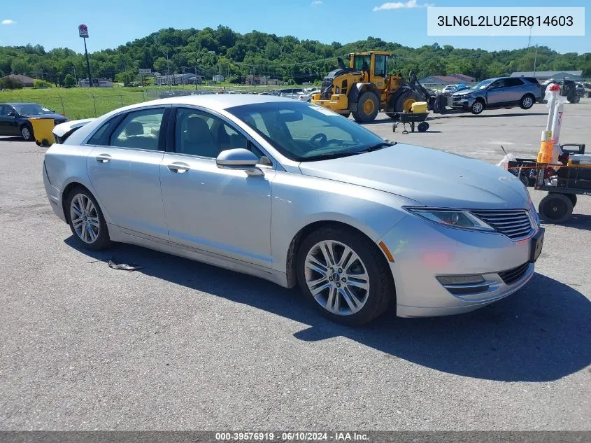 3LN6L2LU2ER814603 2014 Lincoln Mkz Hybrid