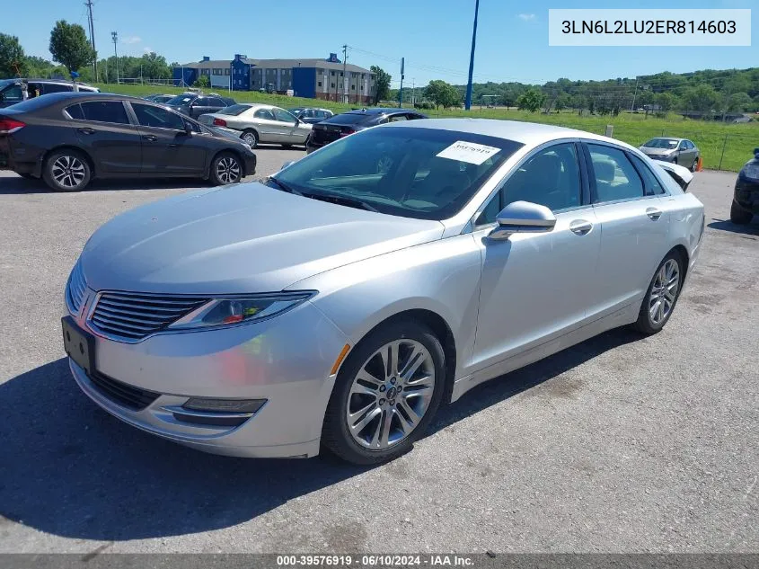 3LN6L2LU2ER814603 2014 Lincoln Mkz Hybrid