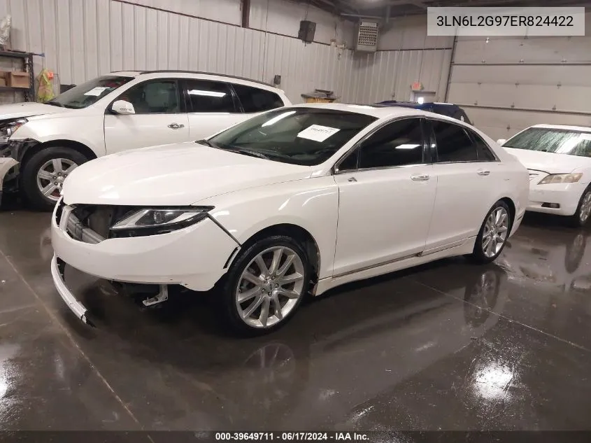 2014 Lincoln Mkz VIN: 3LN6L2G97ER824422 Lot: 39649711