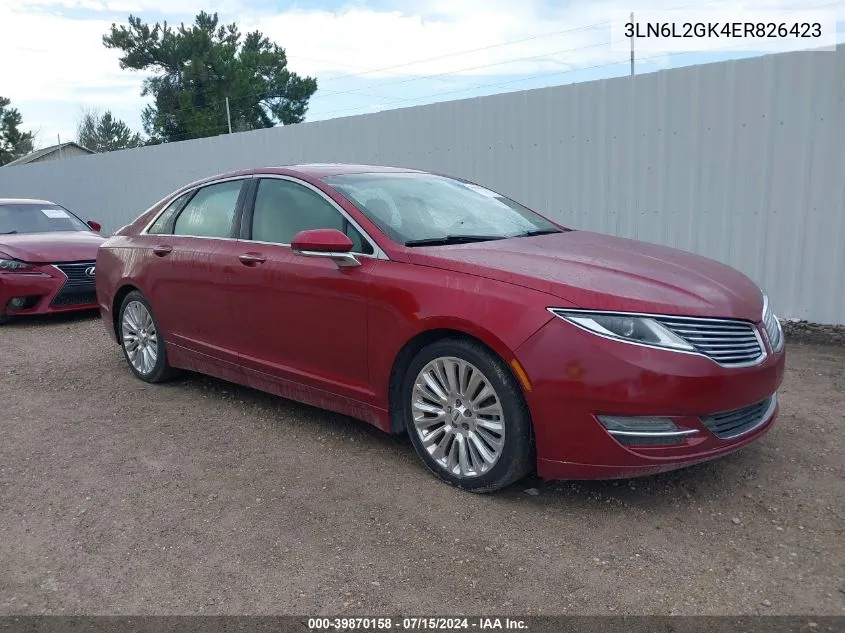 2014 Lincoln Mkz VIN: 3LN6L2GK4ER826423 Lot: 39870158