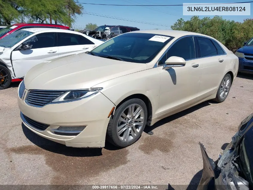 2014 Lincoln Mkz Hybrid VIN: 3LN6L2LU4ER808124 Lot: 39917656