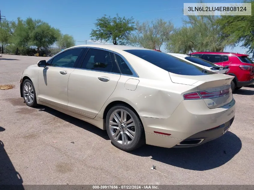 3LN6L2LU4ER808124 2014 Lincoln Mkz Hybrid