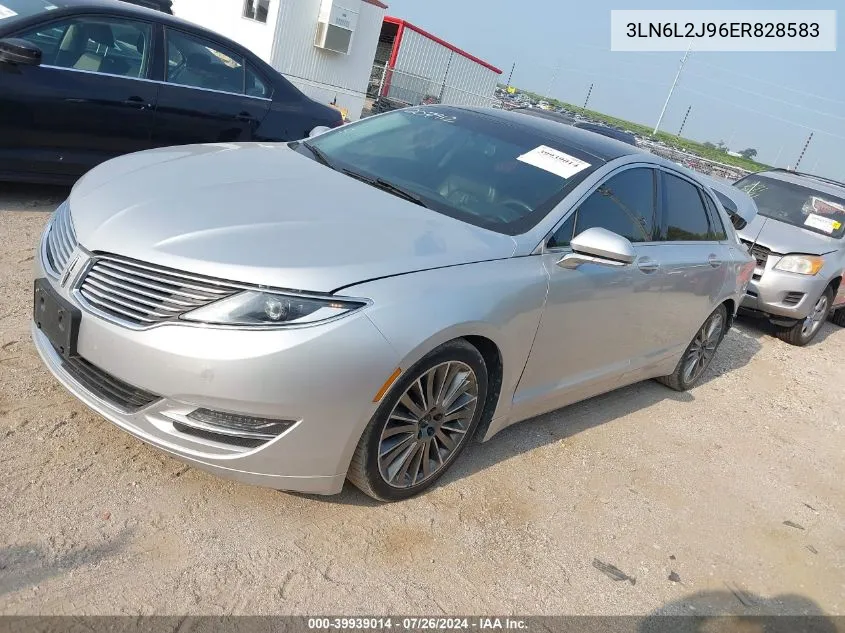 2014 Lincoln Mkz VIN: 3LN6L2J96ER828583 Lot: 39939014