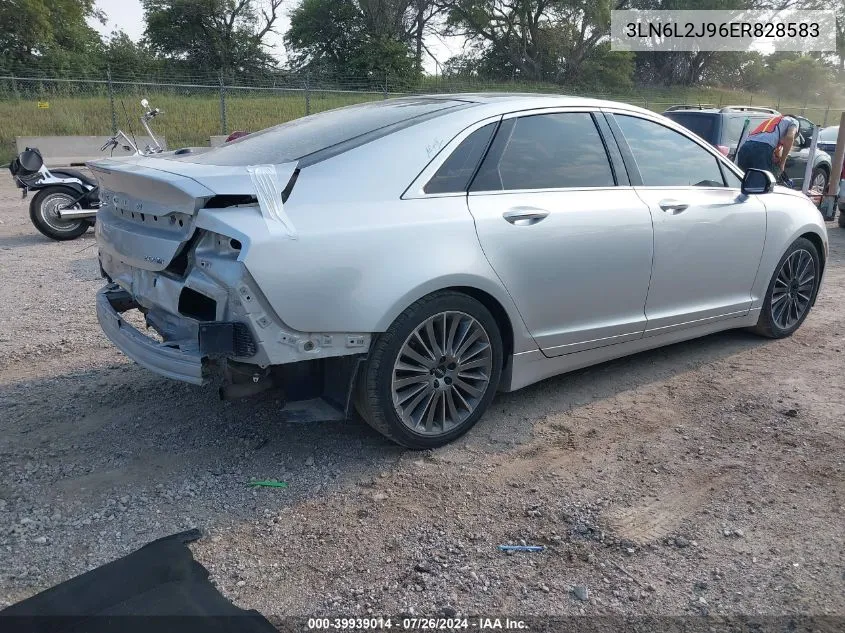 2014 Lincoln Mkz VIN: 3LN6L2J96ER828583 Lot: 39939014