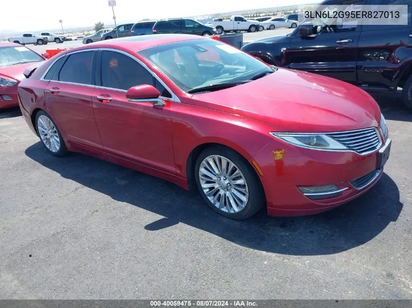 2014 Lincoln Mkz VIN: 3LN6L2G95ER827013 Lot: 40059475