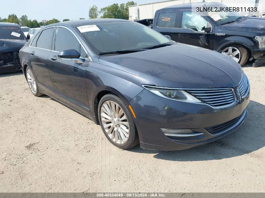 2014 Lincoln Mkz VIN: 3LN6L2JK8ER811433 Lot: 40334049