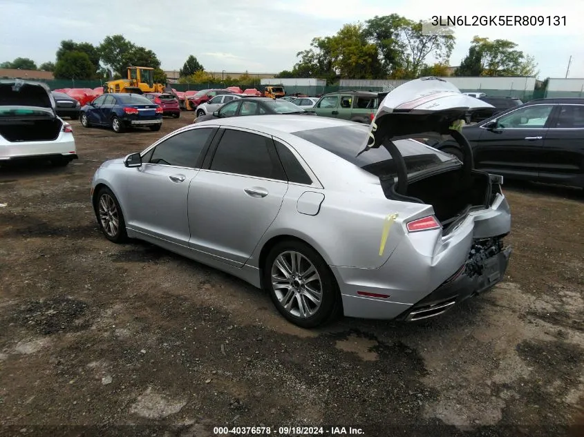 2014 Lincoln Mkz VIN: 3LN6L2GK5ER809131 Lot: 40376578