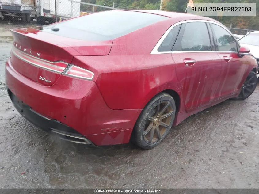 3LN6L2G94ER827603 2014 Lincoln Mkz