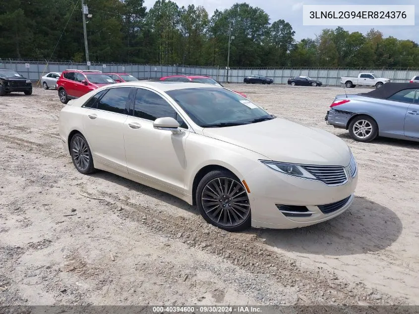 2014 Lincoln Mkz VIN: 3LN6L2G94ER824376 Lot: 40394600