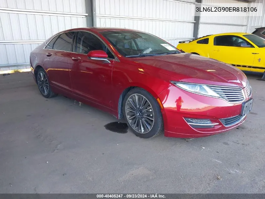 2014 Lincoln Mkz VIN: 3LN6L2G90ER818106 Lot: 40405247