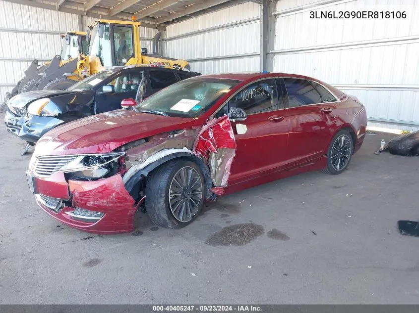 2014 Lincoln Mkz VIN: 3LN6L2G90ER818106 Lot: 40405247