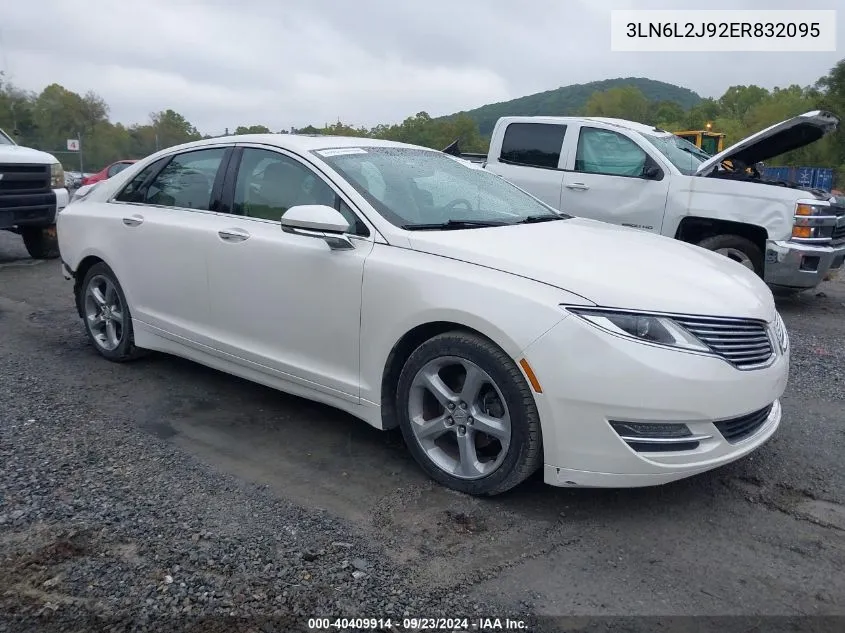 2014 Lincoln Mkz VIN: 3LN6L2J92ER832095 Lot: 40409914