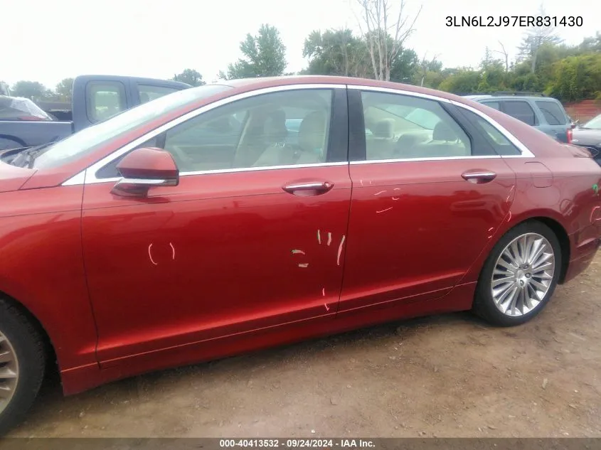 3LN6L2J97ER831430 2014 Lincoln Mkz