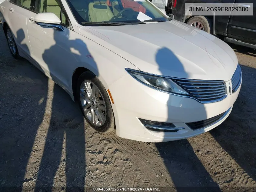 2014 Lincoln Mkz VIN: 3LN6L2G99ER829380 Lot: 40587225