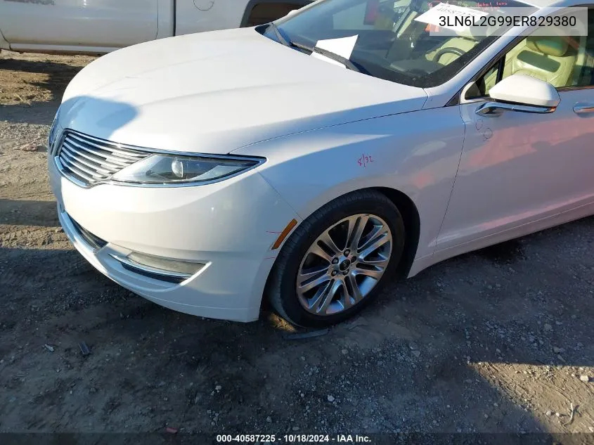 2014 Lincoln Mkz VIN: 3LN6L2G99ER829380 Lot: 40587225