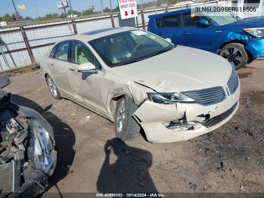 2014 Lincoln Mkz VIN: 3LN6L2G95ER818506 Lot: 40590302