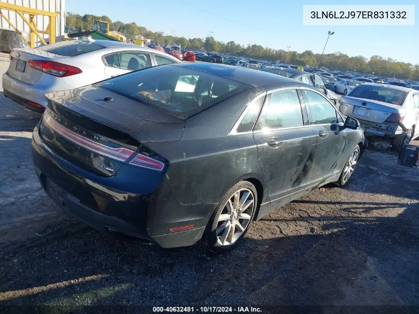 2014 Lincoln Mkz VIN: 3LN6L2J97ER831332 Lot: 40632481