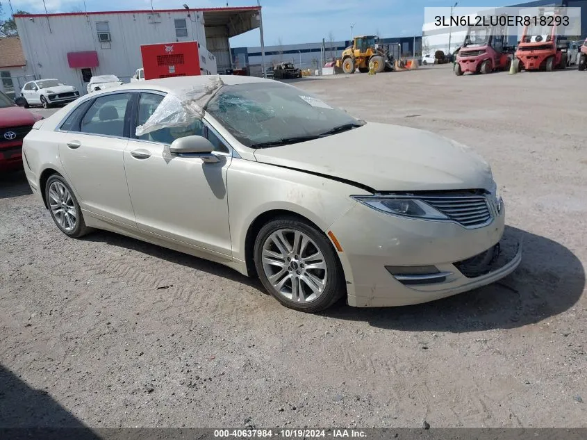 2014 Lincoln Mkz Hybrid VIN: 3LN6L2LU0ER818293 Lot: 40637984