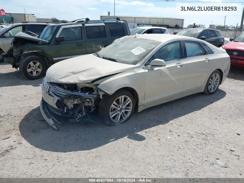 2014 Lincoln Mkz Hybrid VIN: 3LN6L2LU0ER818293 Lot: 40637984