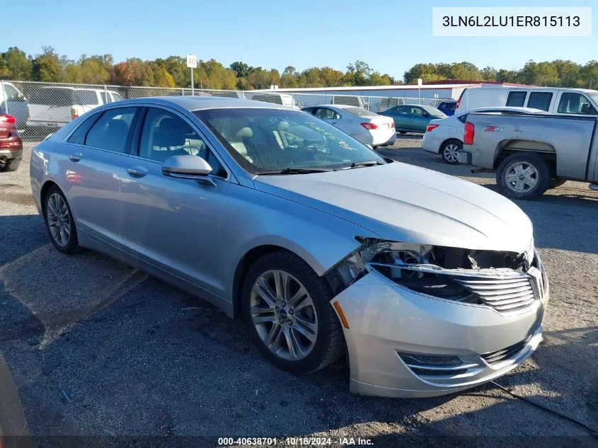 2014 Lincoln Mkz Hybrid VIN: 3LN6L2LU1ER815113 Lot: 40638701