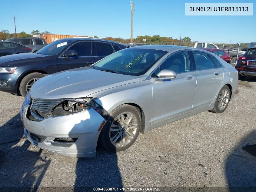 2014 Lincoln Mkz Hybrid VIN: 3LN6L2LU1ER815113 Lot: 40638701