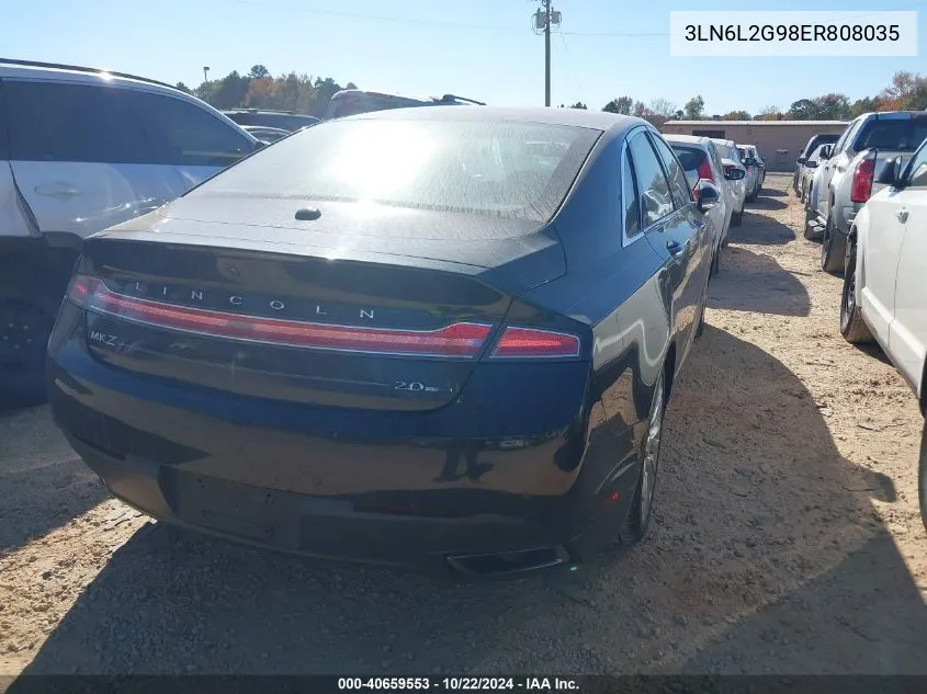 2014 Lincoln Mkz VIN: 3LN6L2G98ER808035 Lot: 40659553