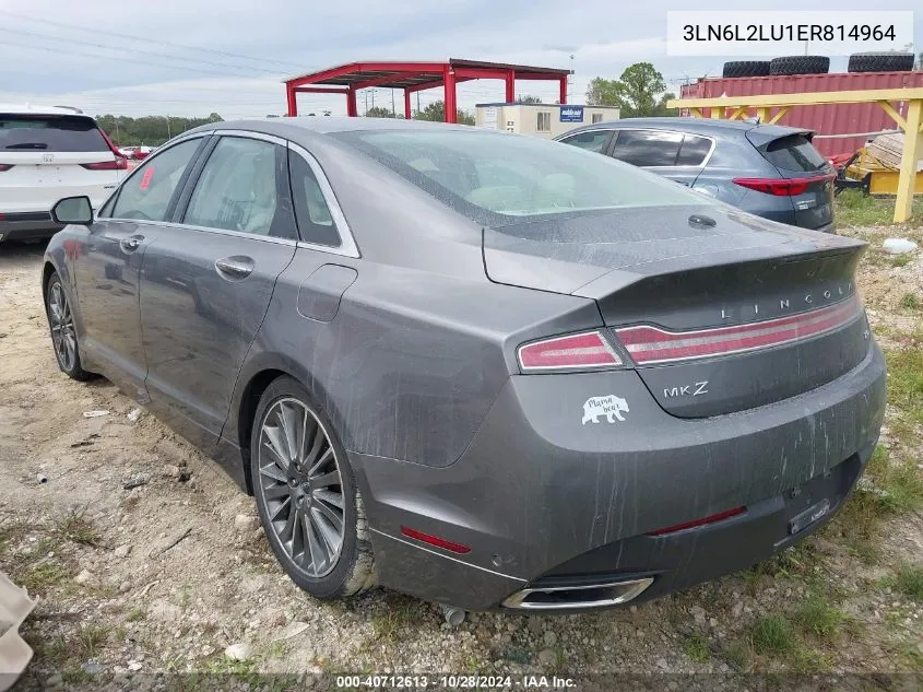 2014 Lincoln Mkz VIN: 3LN6L2LU1ER814964 Lot: 40712613