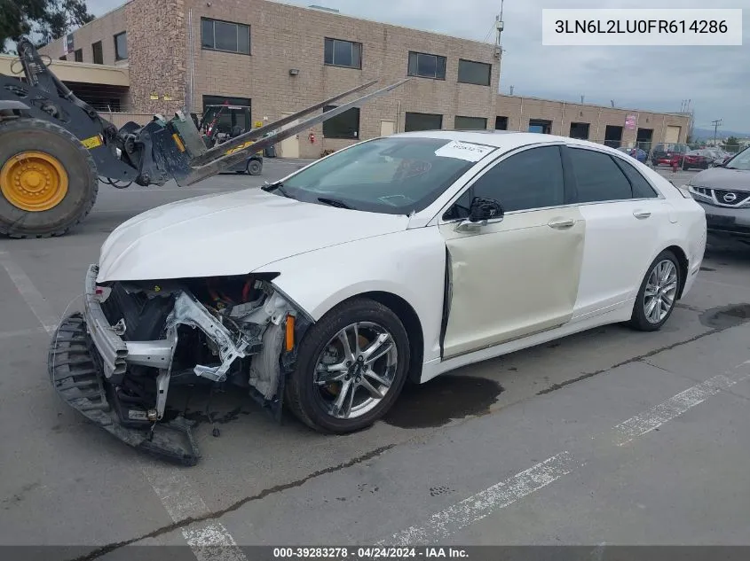 2015 Lincoln Mkz Hybrid VIN: 3LN6L2LU0FR614286 Lot: 39283278