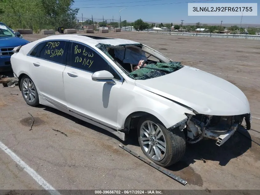 2015 Lincoln Mkz VIN: 3LN6L2J92FR621755 Lot: 39656702