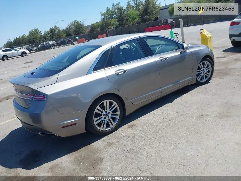 2015 Lincoln Mkz VIN: 3LN6L2GK7FR623463 Lot: 39739687