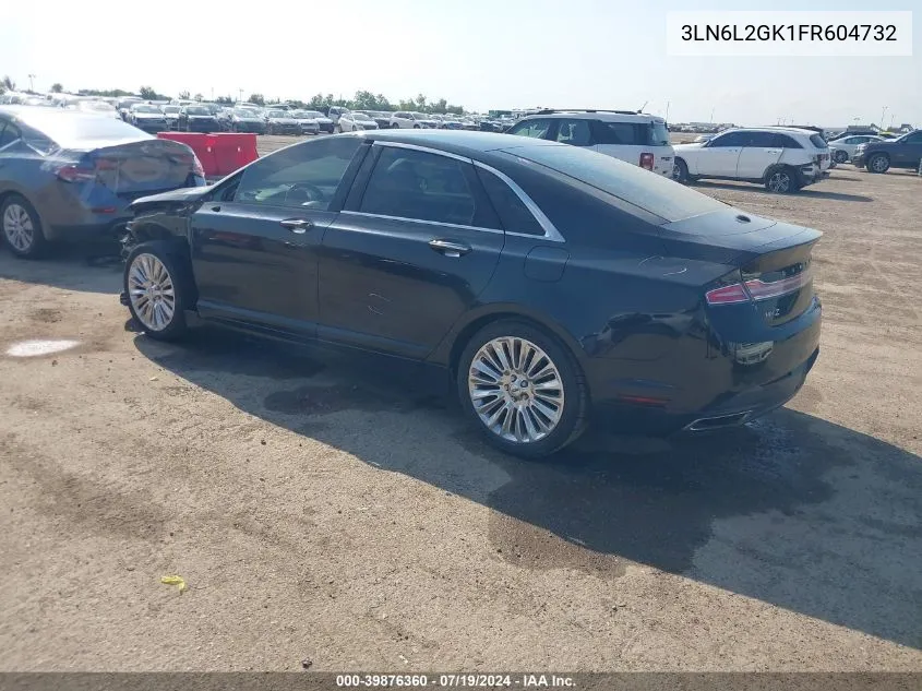 2015 Lincoln Mkz VIN: 3LN6L2GK1FR604732 Lot: 39876360